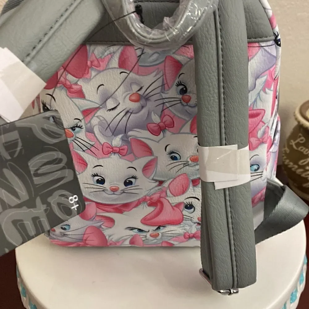 😻😺EXCLUSIVE Loungefly Disney The Aristocats Marie All Over Print Mini Ba…